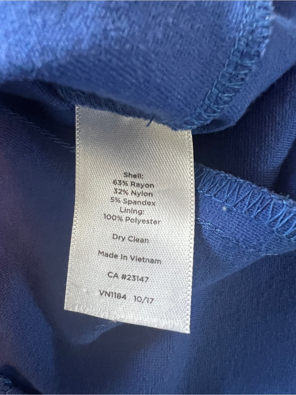 Talbots Royal Blue Scallop Neck Mini Dress - Picture 8 of 8